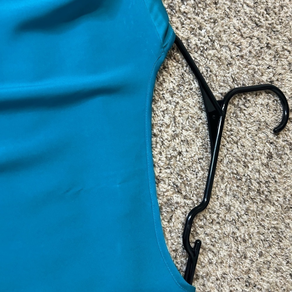 Express Blue V Neck Blouse Size Small Light and Silky - Picture 5 of 6